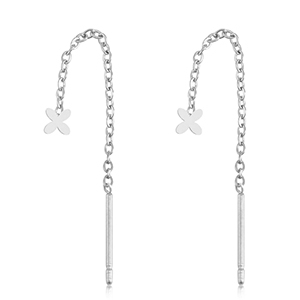 Pendientes Acero Inox Plateado