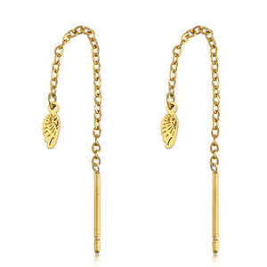 Pendientes Acero Inox ales Dorado