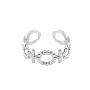 Anillos Acero Inox Plateado