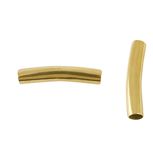 Abalorios Acero Inox tubo 30mm Dorado