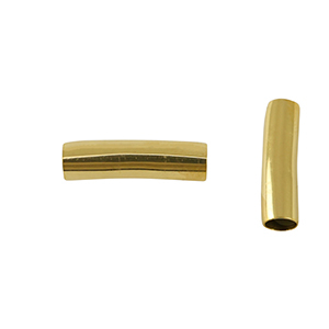 Abalorios Acero Inox tubo 20mm Dorado