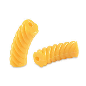 Abalorios acr&iacute;licos tubo espiral Amarillo spectra