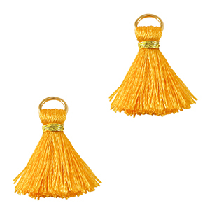Borlas 2cm Dorado-naranja calypso
