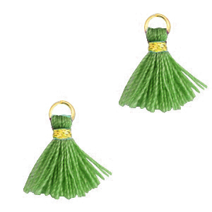 Borlas 1.2cm Dorado-verde selva