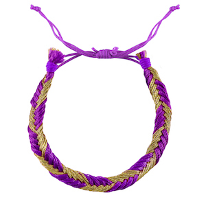 Pulseras Trendy P&uacute;rpura-dorado
