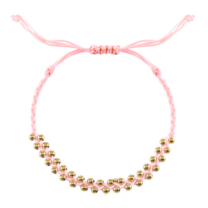 Pulseras Trendy abalorios de metal Rosa-dorado