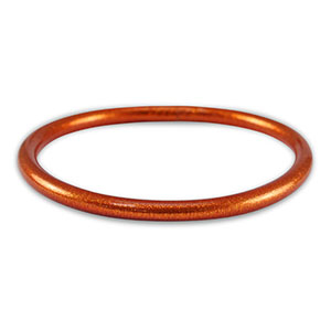 Pulsera mitaci&oacute;n Pan de Oro 5mm talla M Naranja quemado