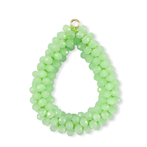 Colgantes faceteados gota Verde claro