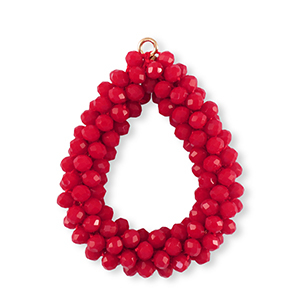 Colgantes faceteados gota Rojo