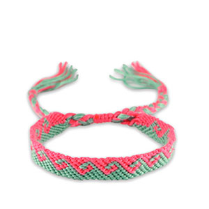 Pulseras Trendy Rosa ne&oacute;n-turquesa
