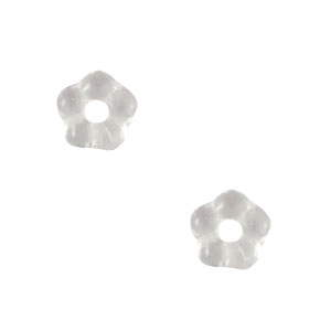 Abalorios Checos flor 5mm Cristal