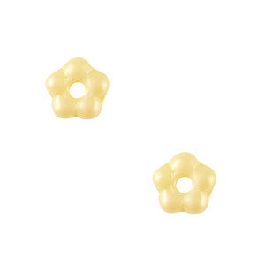 Abalorios Checos flor 5mm Amarillo lim&oacute;n