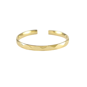 Anillos Acero Inox faceta Dorado