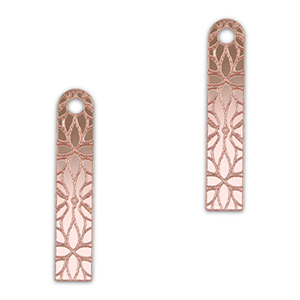 Colgantes llamativos barra flor Rosa claro met&aacute;lico