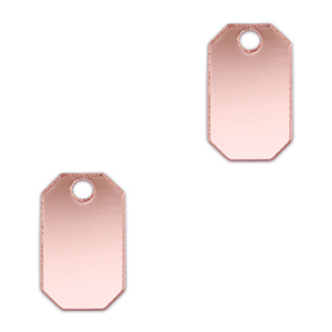 Colgantes llamativos oct&oacute;gono Rosa claro met&aacute;lico