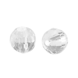 Abalorios acr&iacute;licos 6 mm faceteados Transparente