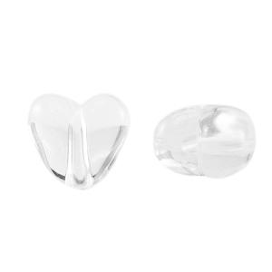 Abalorios acr&iacute;licos coraz&oacute;n Transparente