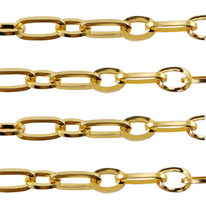 Fornituras Acero Inox cadena jasseron anclaje Dorado