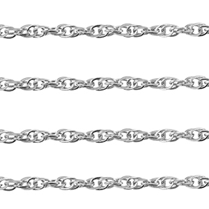 Fornituras Acero Inox cadena jasseron cord&oacute;n Plateado