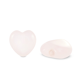 Piedras naturales Cuarzo Rosa coraz&oacute;n Rosa claro