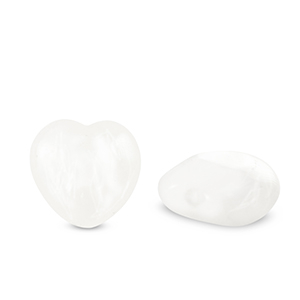Piedras naturales Cuarzo Lechoso coraz&oacute;n Cristal blanco