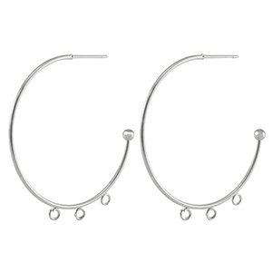 Pendientes Acero Inox criolla Plateado