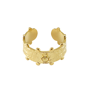 Anillos Acero Inox con anilla Dorado