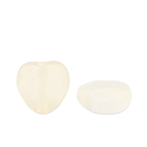 Piedras Naturales abalorios &Aacute;gata coraz&oacute;n Blanco prosecco transparente