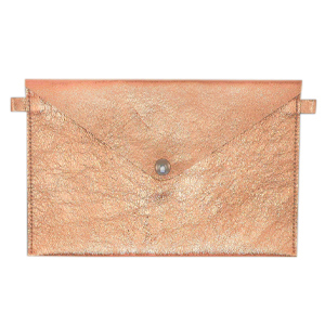 Cartera de mano Rosa melocot&oacute;n rubor met&aacute;lico