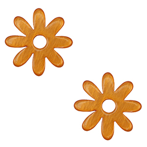 Colgantes Polaris Lucido flor Naranja zanahoria