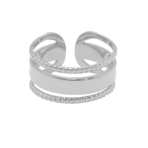 Anillos Acero Inox Plateado