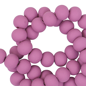 Abalorios de pol&iacute;meros 6mm Magenta p&uacute;rpura claro