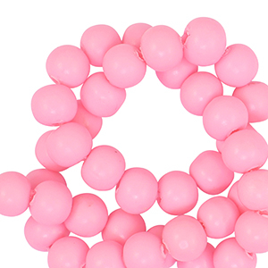 Abalorios de pol&iacute;meros 6mm Rosa