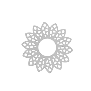 Colgantes Acero Inox bohemios flor Plateado
