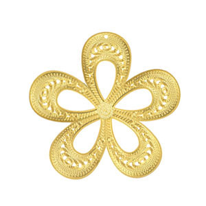 Colgantes Acero Inox bohemios flor Dorado