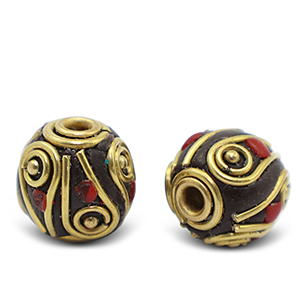 Abalorios bohemios Rojo-oro antico