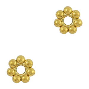 Abalorios Acero Inox anillo separador Bali 6mm Dorado