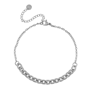 Pulseras Acero Inox Plateado