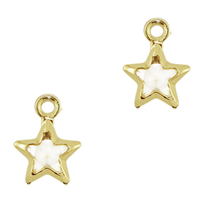 Colgantes de cristal estrella Lila claro-dorado
