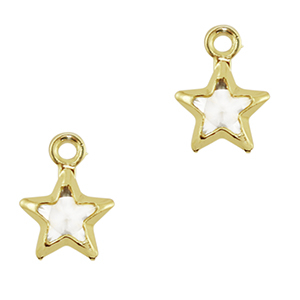 Colgantes de cristal estrella Cristal-dorado