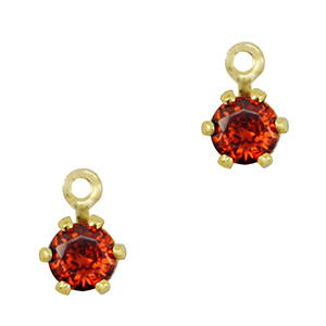 Colgantes de cristal Rojo-dorado