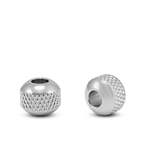 Abalorios Acero Inox 8mm Plateado