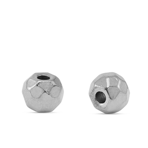 Abalorios Acero Inox 6mm Plateado