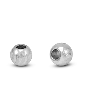 Abalorios Acero Inox 6mm Plateado