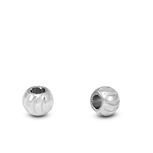 Abalorios Acero Inox 3mm Plateado