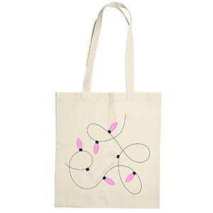Bolsa de algod&oacute;n "Light up your world" Beige crudo