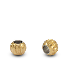 Abalorios Acero Inox 4mm Dorado