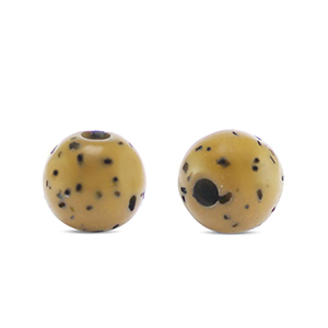 Abalorios Polaris redondos 6 mm Sassi Marr&oacute;n nuez-negro