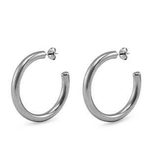 Pendientes Acero Inox criolla Plateado
