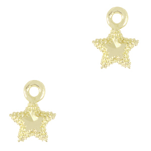 Metal TQ lat&oacute;n colgantes estrella Dorado